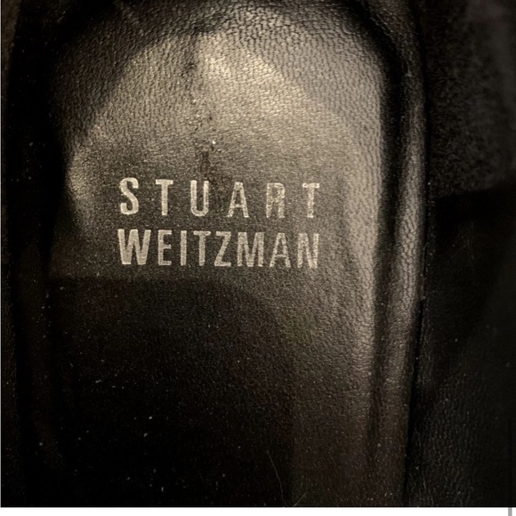 Stuart Weitzman Women's pull on black suede loafer shoes, 7.5 Medium - Picture 6 of 6
